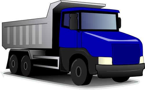Ilustração em vetor de caminhão basculante